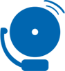 fire alarm icon blue